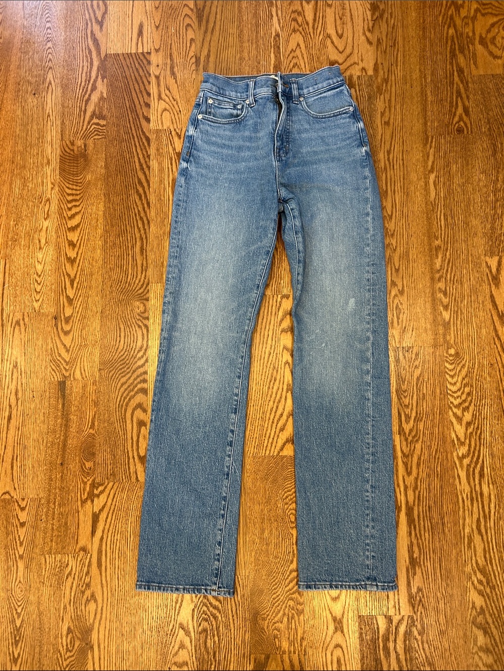 Madewell Straight-Leg Jeans in Light Blue